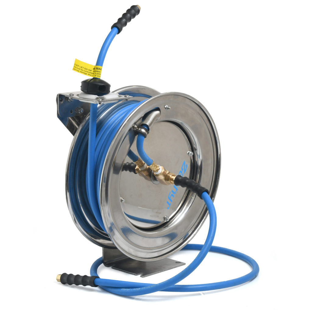 Stainless-Steel Auto-Retractable Air Hose Reel